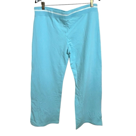 Vintage Junction West Active Sweatpants Sz L Light Blue Wide Leg Drawstring - Picture 5 of 5